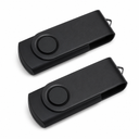 Kepmem 2 Pack 4GB USB 2.0 Flash Drive Bulk, Memory Stick 4 GB Thumb Drive Portable Keychain USB Sticks Black Pendrive Metal Zip Drive Swivel Jump Drive with 10pcs Ropes for Meeting, Speach