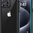 Lanhiem for iPhone 15 Pro Case, IP68 Waterproof Dustproof Shockproof Cases with Built-in Screen Protector, Full Body Protective Heavy Duty Rugged Phone Cover for iPhone 15 Pro - 6.1 inch (Blue)