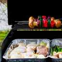NEEBAKE 40 Pack Disposable Aluminum Foil Pans Assorted Sizes - 20 Large 10.25x12 Half Size Aluminum Pans & 20 Small 8x8 Tin Foil Baking Pans, Tin Trays Containers for Meal Prep, Food Cooking, Roasting