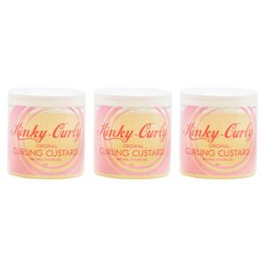 Kinky Curly Original Curling Custard Natural Styling Gel 8oz, Pack of 3