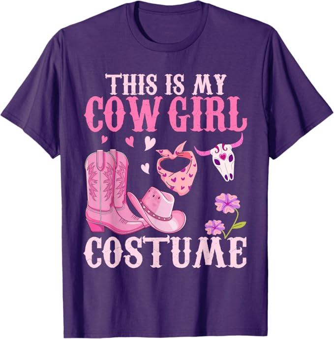 Western Cowgirl Outfit Women Cowboy Tee Cute Cowgirl Costume T-Shirt, Size S