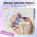 2 x modelones Nail Polish Set, 6 Colors 2025 Baby Blue Purple Nail Polish Set Shimmer Glitter Sliver Fast Drying Mini Nail Lacquer Kit Finger Manicure DIY Nail Art Home Salon Gift for Women Girl