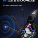ZIUMIER Gaming Headset for PC, PS4, PS5, Xbox One, Xbox Series S/X, Switch, Noise Canceling Microphone, Stereo Surround Sound, 3.5mm Wired Gaming Headphones
