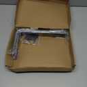 4 Pack - L 10" x H 6" x W1.5, 5mm Thick Black L Shelf Bracket, Iron Shelf Brackets, Metal Shelf Brackets, Floating Shelf, Shelf Supports with Screws