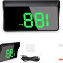 Heads Up Display for Cars, Digital HUD Speedometer for Automotive Windshields with GPS - Large Font Display, USB Plug & Play, and Auto Brightness Adjustment, Car Interior Accessories (MPH-Green)