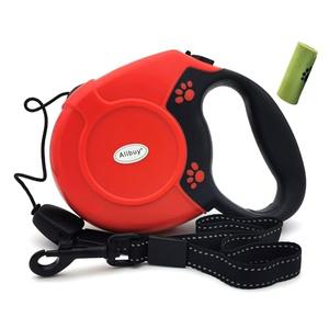 Retractable Dog Leash 26ft 360° Tangle-Free Walking Pet Leashes with Non-Slip Handle for Small Medium Large Dogs,Up to 110 lbs Red