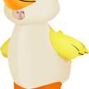 M MH ZONE Inflatable Duck Costume for Adults & Kids - Funny Yellow Blow Up Cosplay Suit for Halloween Party
