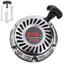 JMCHstore Brilliant Chrome Pull Start Recoil Starter Assembly for Predator 212 Coleman B200R CT200U EX 200cc Mini Bike, KT196 Go Kart Pull Cord Start Honda 6.5HP GX160 196 Hisun Engine Tao Motor