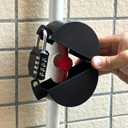 Gate Valve Locking Device (with Password Lock) Gate Valve Lock, Outdoor Faucet Lock, Removable and Easy to Use, Can Prevent Water Theft (Black)