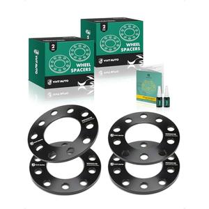 YHTAUTO 5x4.5inch/5x4.75inch Wheel Spacers 6mm w/o Bolts Fits Chevrolet, Ford, Dodge, Honda, Jeep, Kia, Lexus, Nissan, Mazda, Hyundai, 5x120.65mm/5x114.3mm, 78.1mm Center Bore 5 Lug 4PCS Black Spacer