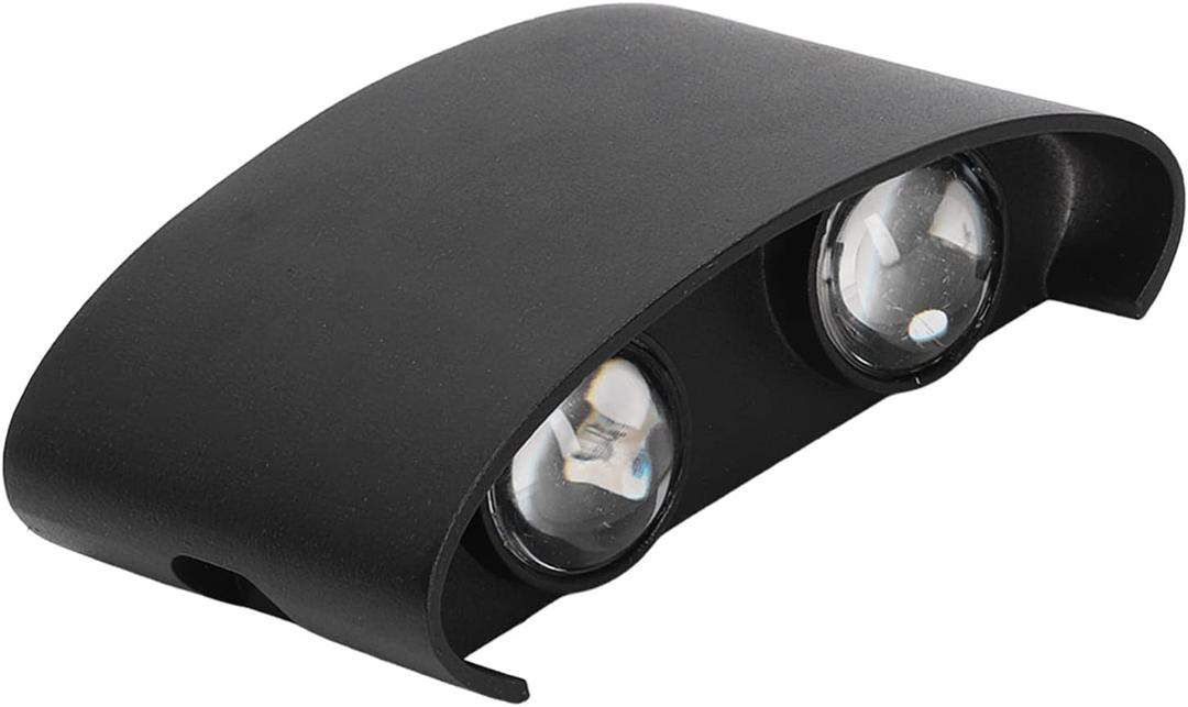 LED Wall Lamp Waterproof Modern Sconce Light Indoor Outdoor Decoration 90265V 4W Black Shell,Outdoor Lights Exterior Wall Light Fixture for House Garden Hallway Guest Room (Warm Light)