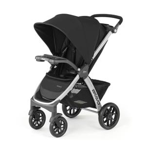 Chicco Bravo Quick-Fold Baby Stroller with One-Hand Compact Fold, Black