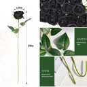 60 Pcs Artificial Roses Bulk Velvet Silk Black Roses Roses for Wedding Centerpieces Bridal Bouquet Mohter's Day Valentine's Day Halloween Home Decor(60, Black)