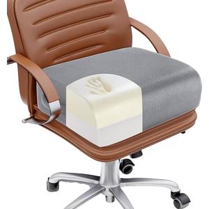 ROYALAY Thickened Booster Chair Cushions, Seat Cushions for Office Chairs for Long Sitting, Memory Foam Seat Cushion with Carry Handle for Trucks, Car, Office Chair, Home, Wheelchair(17x18x6, Grey)