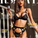 RSLOVE Women Lingerie Sets with Garter Belt 3 Piece Lace Teddy Babydoll Bodysuit (Black)