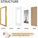 upsimples 16x20 Picture Frame Set of 5, Display Pictures 11x14 with Mat or 16 x 20 Without, Wall Gallery Poster Frames, Gold