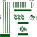 Garden Stakes Kit, 40 Sets 16 inch 0.43" in Diameter Steel Plant Stick Support (with Accessories Total 91 pcs), DIY 3ft 4ft 5ft 6ft 7ft Sturdy Tomato Stakes for Indoor & Outdoor Gardening Supplies
