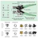 3/16 & 1/8 Grommet Tool Kit and Eyelet Hole Punch Plier, Grommet Eyelet Pliers Tool Set with 160 Pcs Metal Grommets Eyelets and Case for Leather Bags Clothes Belt Cards and Crafts