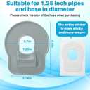 Shimeyao 4 Pack Swimming Pool Pipe Holders Plastic Above Ground Swimming Hose Support Brackets with Tape Pool Hose Support Bracket for Preventing Pipes Sagging Accessory