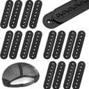 16 Pack Hat Extender, Adjustable Half Size Extender, Flexible Hat Snap Extension Replacement for Caps Repairing