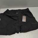 GymBrave Women's Hiking Cargo Pants Quick Dry Outdoor Camping Capris Water Resistant UPF 50 with Zipper Pockets Size L