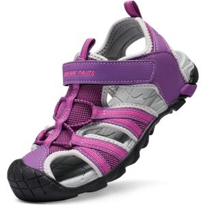 DREAM PAIRS Boys Girls Outdoor Summer Sport Athletic Sandals for Little/Big Kid (Purple/Fuchsia/Light/Grey, 11) DREAM PAIRS Boys Girls Outdoor Summer Sport Athletic Sandals for Little/Big Kid (Purple/Fuchsia/Light/Grey, 11)