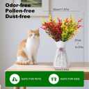 3-in-1 Artificial Lavenders Vase Set Fake Lavenders (2 Red&2 Yellow) with 14oz Nano Mineral Crystal Beads Hollow Vase for Smells Absorbing, Odor Control for Home Office Porch