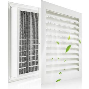 2-Pack 20"x20" Gable Vent - Premium Aluminum，Filter Screen for Removable, Ideal for Gables, Sheds, and Attics - Vent Opening 18"x18" - Boost Ventilation and Guard Against Moisture