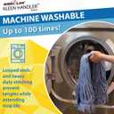 KLEEN HANDLER General Cleaning Mop Heavy Duty Commercial Replacement, Wet Industrial Blue Cotton Looped End String Head Refill (Pack of 3)