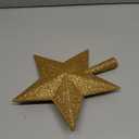 Glitter Christmas Star Tree Topper for Holiday Decorations, Christmas Tree Decoration for Holiday Ornament and Home Decor, Shatterproof Tree Toppers for Party Indoor  Outdoor-Gold 10 inch