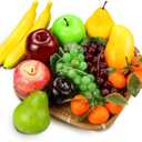 Lorigun 13 Pcs Artificial Fruits Pack, Fake Fruit Decoration Realistic Faux Fruits for Party Chirstmas Decortion, Artificial Apples Fake Oranges Grapes Decortion Prop