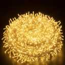 Elegear Christmas String Lights 1000 LED 25M Warm White Christmas Lights Mains Powered, 8 Modes IP44 Outdoor Cluster Fairy Light for Xmas Tree Wedding Home Party Garden Indoor Outdoor Decoration [Energy Class F]