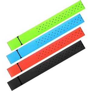 Oudain 4 Pcs 14. 2 x 0. 8 Inch Replacement Heart Rate Monitor Band, Soft Heart Rate Armband Strap, Theory Fitness Adjustable (Black, Orange, Green, Blue)