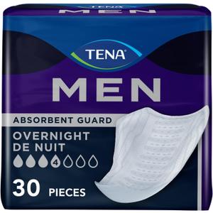 Tena Men Overnight Guards, Incontinence Pads for Men, 30 ct