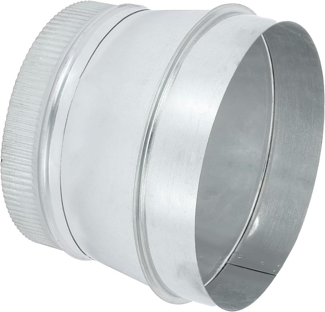 PATIKIL 8 Inch to 7 Inch Duct Reducer, Galvanized Steel Round Air Duct Reducer Crimped Pipe Increaser Adapter Connector Fitting Coupling for HVAC, Ventilation Systems