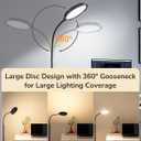 EDISHINE LED Floor Lamp, 1300LM Super Bright Reading Floor Lamps for Living Room, Dimmable 4 Color Temperature Standing Lamp, Remote & Touch Control, Adjustable Gooseneck Lamp for Bedroom Office Black