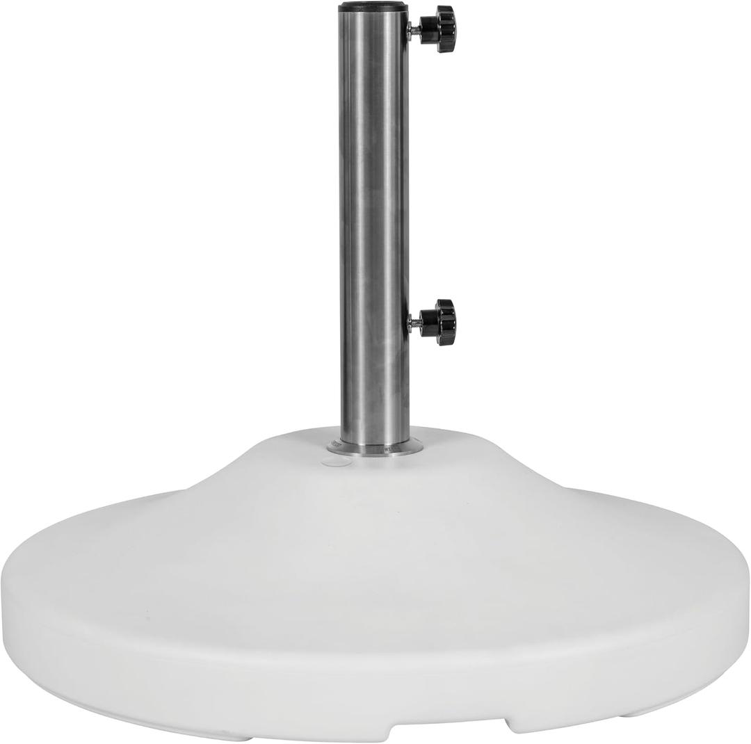 US Weight Fillable 120lb Capacity Commercial Free Standing Umbrella Base Heavy Duty, Umbrella Base with Wheels, Fillable Patio Umbrella Base Outdoor Stand, Made in The USA