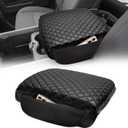 Thickened Center Console Cushion for 2019-2025 2026 Ram 1500/2500/3500 PU Leather Armrest Cover Protector,Anti-Scratch for 5th Ram 1500(Bucket Seat Console) Arm Rest Lid Accessories 19-26