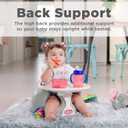 Nuby My Floor Seat - Portable Baby Chair with Soft Foam Cushion, Safety Harness, and High Back Design - 4+ Months - Gray