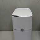 MOPUP Bathroom Trash Can, Automatic Bagging Garbage Can, 3.5 Gallon Slim Smart Small Plastic Trash Bin, Narrow Motion Sensor Trash Can for Bedroom, Office White