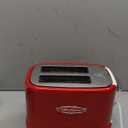 Nostalgia Retro Wide 2-Slice Toaster, Vintage Design With Crumb Tray, Cord Storage & 5 Toasting Levels, Red