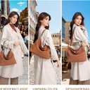 Woven Suede Shoulder Bag for Women,Suede Handbag Hobo Fashion Tote Bag Satchel for Work Weekend Travel Purse 2025