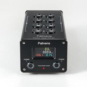 AC Power Filter Power Conditioner, 8 Ways Power Socket, Line Conditioner Power Purifier with Universal Outlets, Power Conditioner Audio Suitable for HiFi CD Player Piano, TV, Black