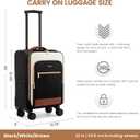 LOVEVOOK Carry On Luggage 22x14x9 Airline Approved,20 Inch Carry-on Suitcase for Women,Softside Suitcases with Wheels,Rolling Checked Luggage with TSA Lock,Lightweight Travel, 20 inch-carry-on-1pc