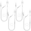 Set of 4 Hearing Aid Clips, Adjustable Hearing Aid Lanyard Anti-Lost BTE Clip String with 12 Pairs Silicone Loops, Hearing Protection Accessories for Adults & Kids, Binaural, Grey