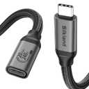 Silkland USB C Extension Cable, [20Gbps/240W/5K] USB C 3.2 Extender 4ft, 4K@60Hz Type C Video Extension Cord Male to Female Compatible with USBC Hub/PSVR2/iPhone 15/MacBook Pro/iPad/Mag Safe Charger