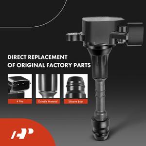 A-Premium Set of 6 Ignition Coil Pack Compatible with Nissan Altima Frontier Murano Pathfinder Quest Xterra Infiniti I35 QX4 Suzuki Equator 3.0L 3.5L 4.0L