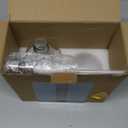 AmazerBath Soap Dispenser, 1 Pack Glass Soap Dispenser with Pump Stainless Steel, 17 Oz Hand Soap Bottles Bathroom Kitchen, Clear