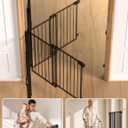 Babelio No Bottom Bar Baby/Dog Gate for Stairs, 28" H, 27.5-40.6" W, Black