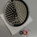 High Pressure Shower Head - Anti-Clogging Silicone Nozzles - 2.5 GPM Removable Restrictor - Easy to Clean Adjustable Replacement - easy to install with Plumbers Tape - 6 Inch - Classic Chrome Finish